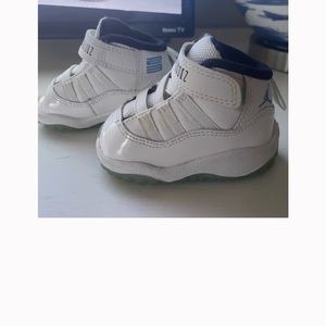 Baby Jordan 11’s- White patent leather, size 2C, Excellent condition (worn once)